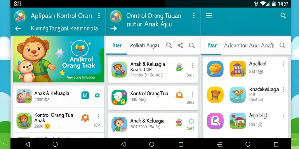 Screenshot antarmuka 8II menampilkan fungsi kontrol orang tua yang intuitif.