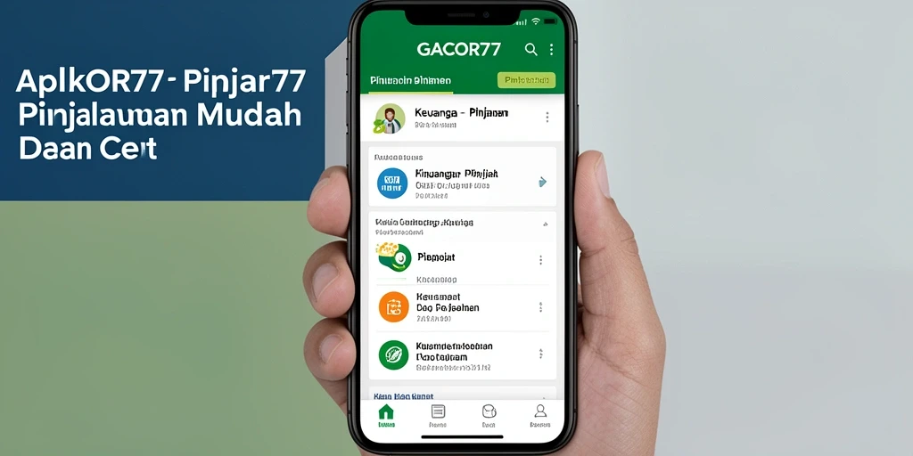 Antarmuka GACOR77 yang memudahkan pengajuan pinjaman.