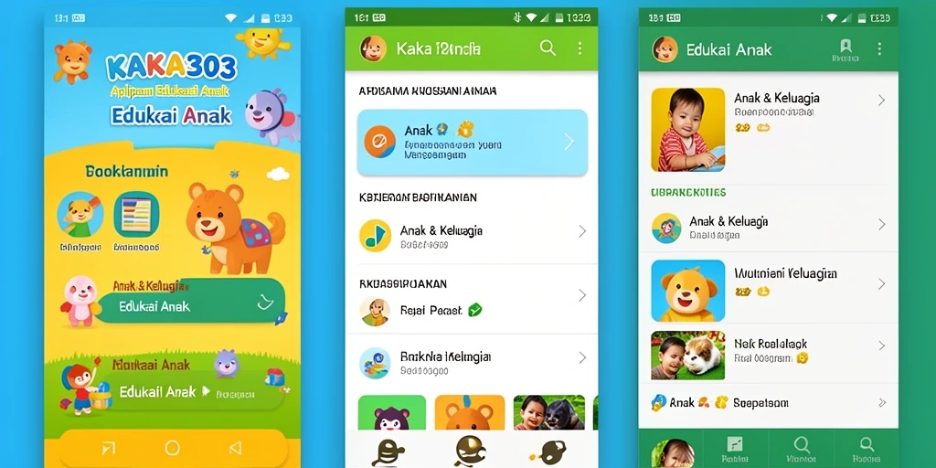 Tampilan antarmuka KAKA303 yang menarik untuk anak-anak.