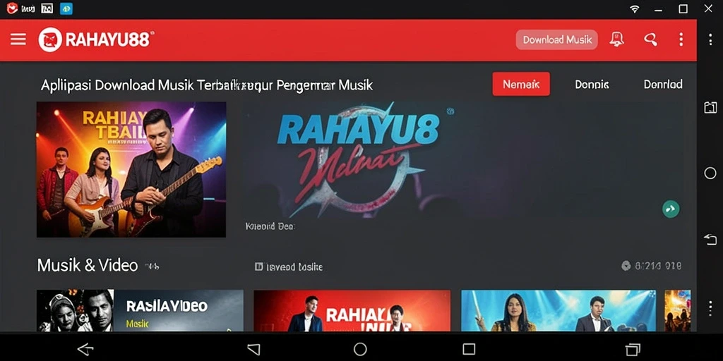 Tampilan antarmuka RAHAYU88 yang ramah pengguna untuk Download Musik.