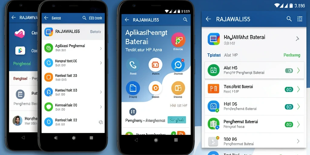 Antarmuka RAMJAWALI55 yang menampilkan penggunaan daya baterai secara real-time.