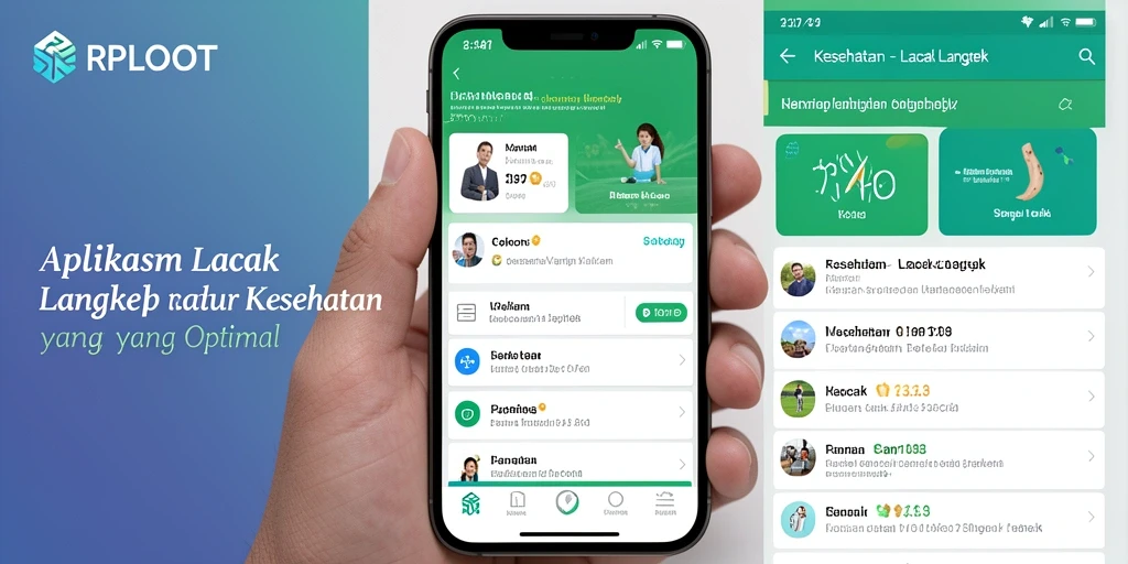 Antarmuka aplikasi RPLOOT dengan fitur Lacak Langkah yang menarik.