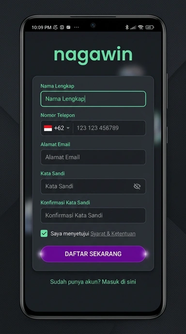 Panduan Pendaftaran Akun Baru nagawin untuk Pengguna Android